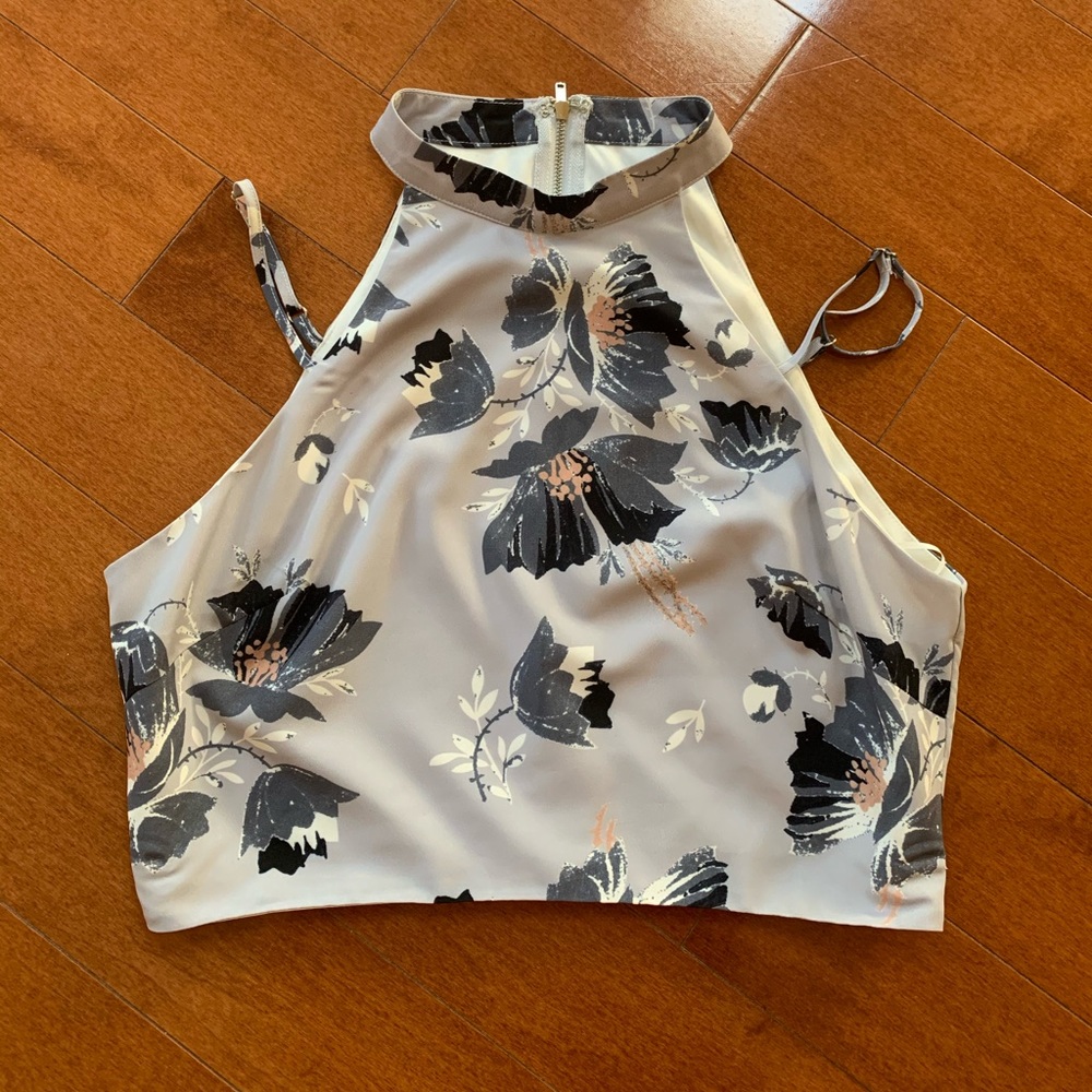Floral Pattern Halter Top